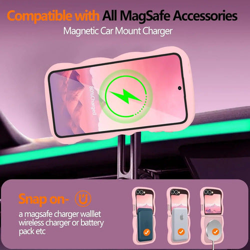 Funda Para Samsung Z Flip 6 Con Correa Rosa