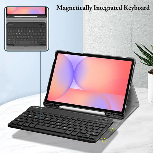Funda Con Teclado Para Samsung Galaxy Tab S Negro