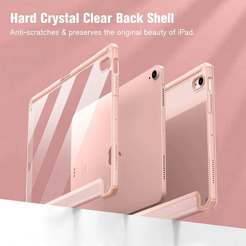 Funda Hybrid Slim Para iPad Air 11' M3/m2, 5ta/4ta. Rosa