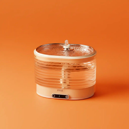 Fuente De Agua Inalámbrica Rola Para Gatos Amarillo Transparente