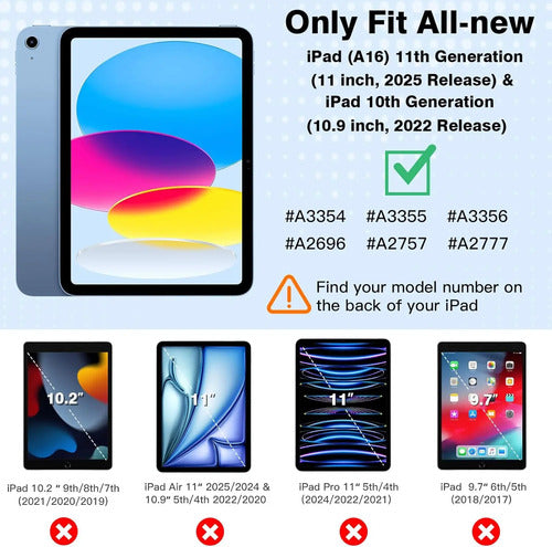 Funda Timovo Para iPad A16 11th Gen 2025 Turquesa