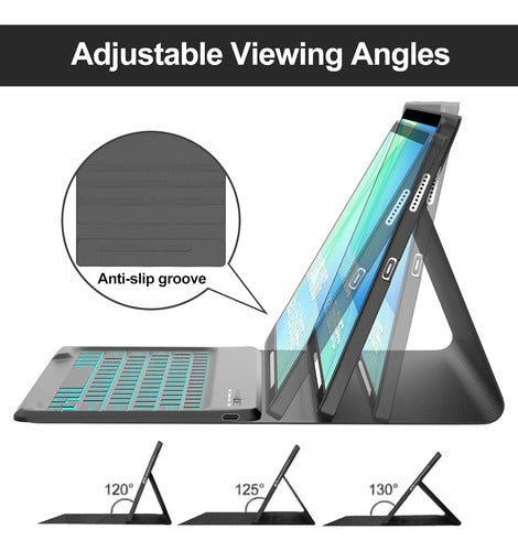 Funda Con Teclado Para Samsung Galaxy Tab S10fe+ Negro