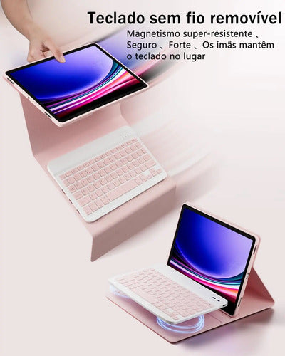 Funda Con Teclado Para Lenovo Tab M11/k11 Lte 2024 11 Rosa