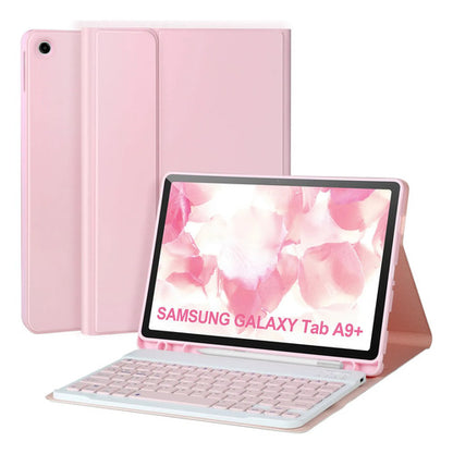 Funda Con Teclado Para Samsung Galaxy Tab A11+/a9+ 11' Rosa