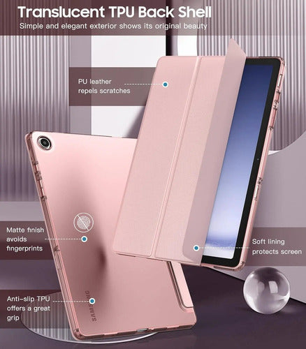 Funda Para Samsung Galaxy Tab A9+ 11 Rosa Dorado