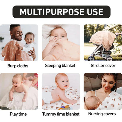 Conjunto De 6 Mantas Muselina Para Bebés