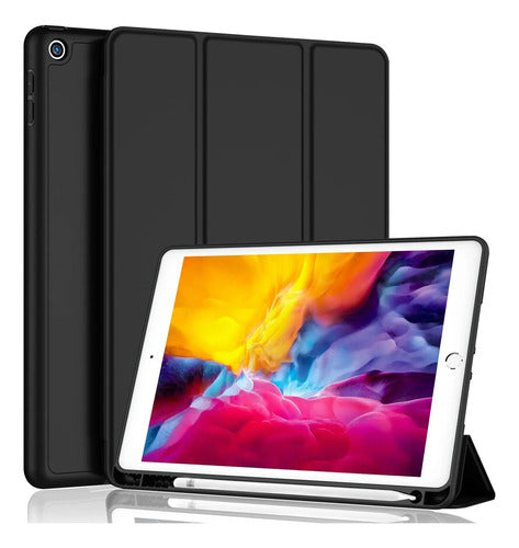 Funda Para iPad 9.7 Con Porta Lápiz Y Protección Completa Negro