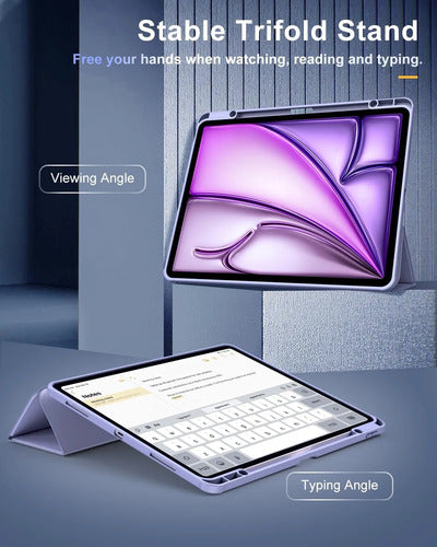Funda Timovo Para iPad Air 13 Pulgadas M2 2024 - Gris Claro Lavanda