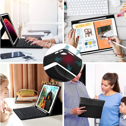 Funda Con Teclado Para iPad De 9a Generacion. Negro