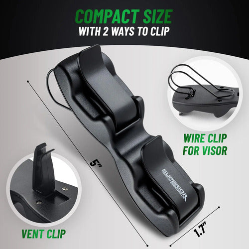 Clip De Visera Doble Para Gafas De Sol De Automóvil