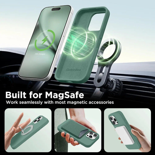 Funda Magnética Para iPhone Pro Max Verde Oscuro