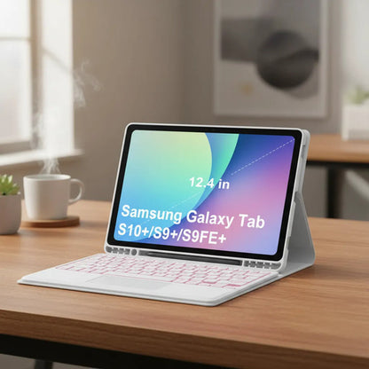 Funda Con Teclado Samsung Galaxy Tab S10+/s9+ Plus 12.4 PuLG Gris