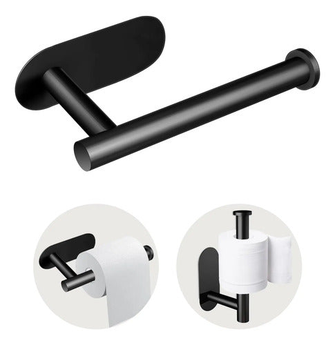Portarrollos De Papel Higiénico, Acero Inoxidable, Negro Negro