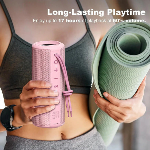 Parlante Bluetooth Portátil Impermeable Rosa