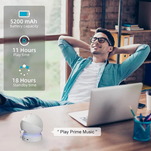 Batería Portátil Y Soporte Design Para Echo Dot 5a Gen Color
