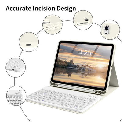 Funda Para iPad Air 7/6/5/4 Gen 2025/2024 Con Teclado Crema