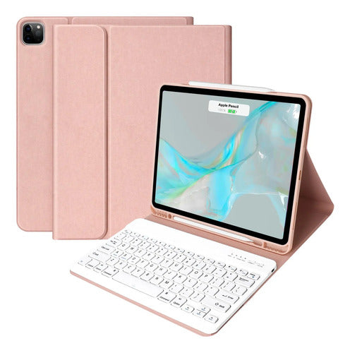 Funda Con Teclado Para iPad Pro M3 11  Rosa