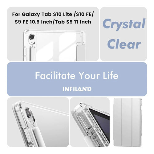 Funda Para Samsung Galaxy Tab S10 Lite/s10 Fe/s9. Transparente