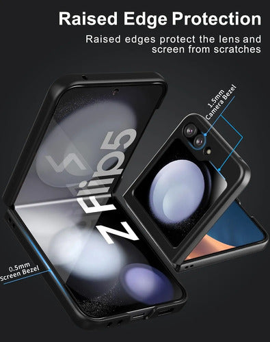 Funda Para Samsung Galaxy Z Flip 5 (2023) Negro Lisa