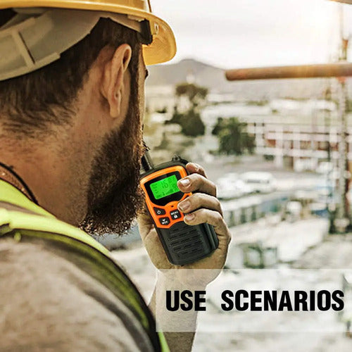 Walkie Talkie Moico Con Linterna Led Y Alcance Extendido Color