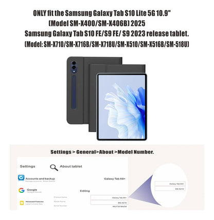 Funda Teclado Para Samsung Galaxy Tab S10 Lite/s10 Fe/s9 Fe Negro