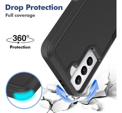 Funda Protectora Samsung Galaxy S21 5g Doble Capa Antigolpes Negro Liso