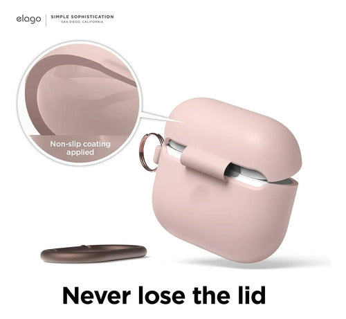Funda De Silicona Elago Para AirPods 3ra Generación Rosa Claro