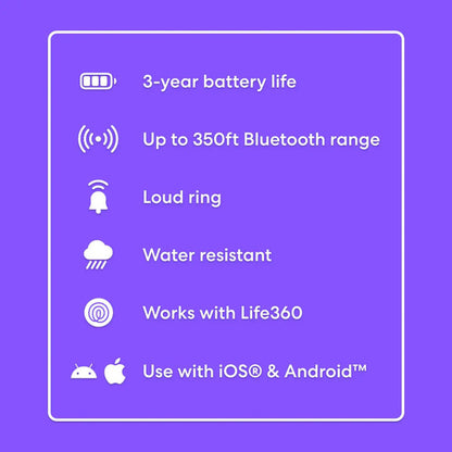 Life360 Essentials 2024 Rastreador Bluetooth Multipropósito Negro