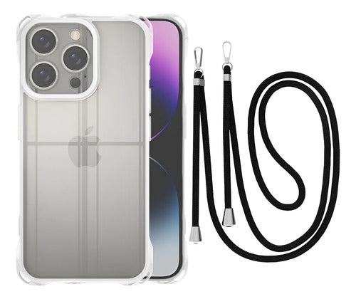 Funda Magnética Transparente iPhone 14 Pro Max Con Cuerda