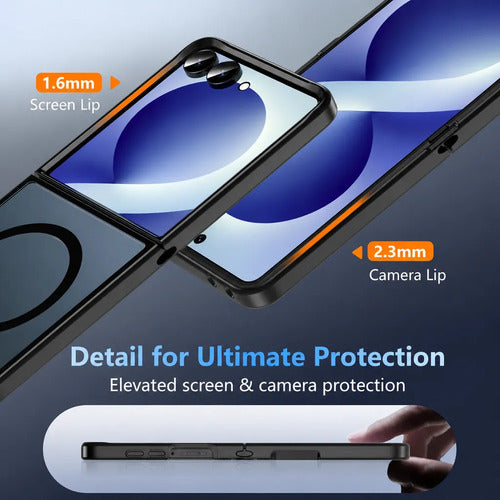 Funda Magnética Para Samsung Galaxy Z Flip 8 Negro Lisa