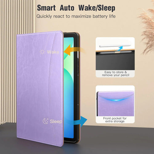 Funda Para Samsung Galaxy Tab S10 Lite/s10 Fe/s9 Fe/... Lila