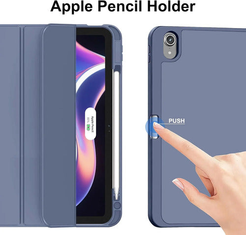 Funda Para iPad A16 / 11 Generacion Con Soporte Para Lápiz Azul