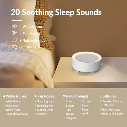 Máquina De Sonido Y Luz Nocturna Kipcush Para Adultos Y Bebe Blanco
