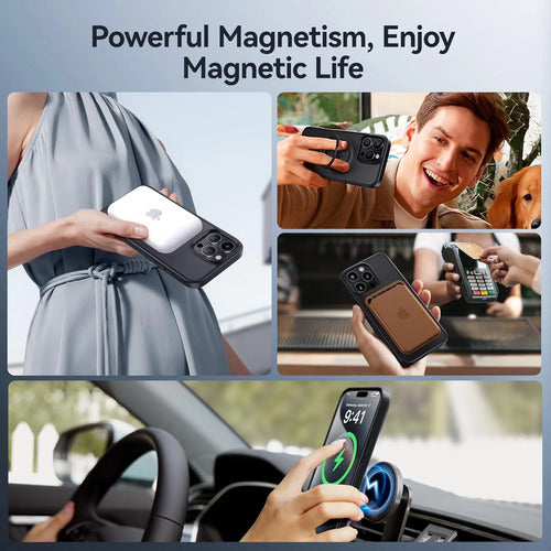 Funda Para iPhone 16 Pro Max Con Soporte Magnética. Negro