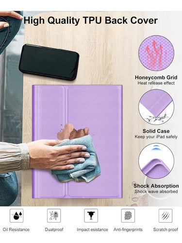 Funda Con Teclado Para Samsung Tab S11 Ultra Lila