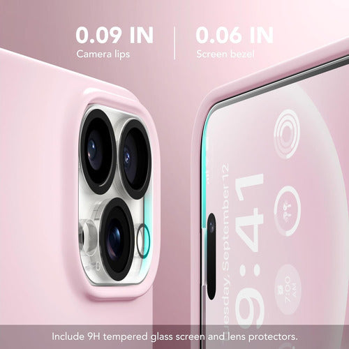 Funda Silicona iPhone 15 Pro Max Rosa Chicle