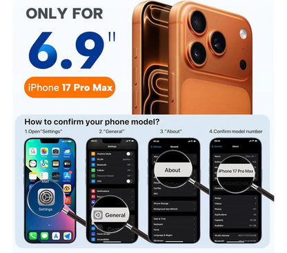 Funda Magnética Miracase Para iPhone 17 Pro Max Azul Acero