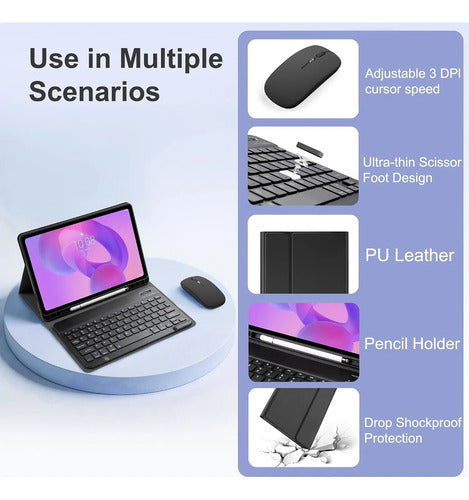 Funda Con Teclado Para Lenovo Tab K11 Gen 2 / M11 / K11 L... Negro