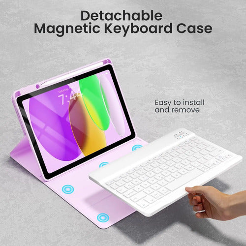 Funda Con Teclado Para iPad A16