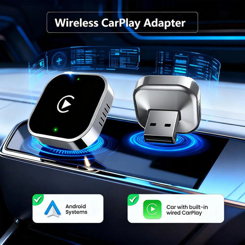 Adaptador Inalámbrico Carplay Plateado
