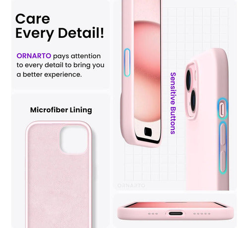 Funda De Silicona Para iPhone 15 Rosa Chicle