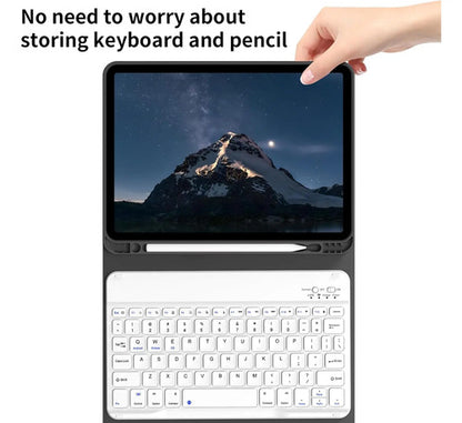 Funda Con Teclado Para iPad Air 7th/6th/5th/4th Gen, Negro Negro
