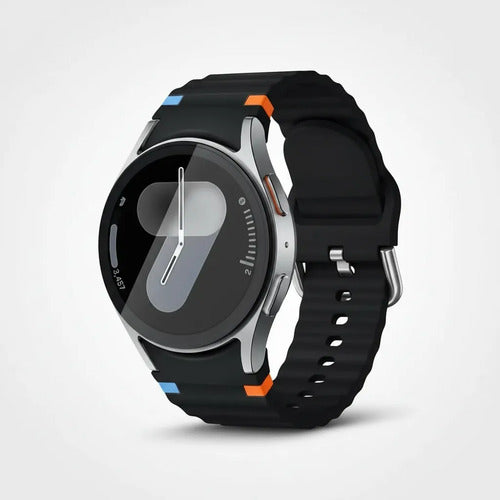 Correas Deportivas Compatibles Con Galaxy Watch 7 6 5 4 Fe Negro 4.4 Cm