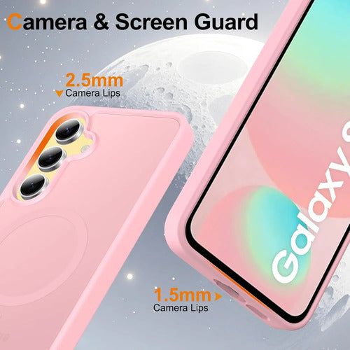 Funda Magnética Antigolpes Para Samsung Galaxy Rosa