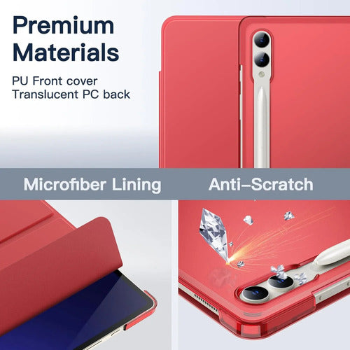 Funda Jetech Para Samsung Galaxy Tab S10 Ultra/s9 Ultra Rojo