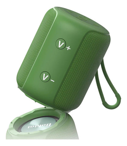 Bocina Portátil Bobtot Bluetooth, Impermeable Verde