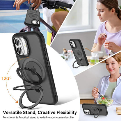 Funda Lufanbis Para iPhone 17 Con Soporte Magnético, Negra Negro