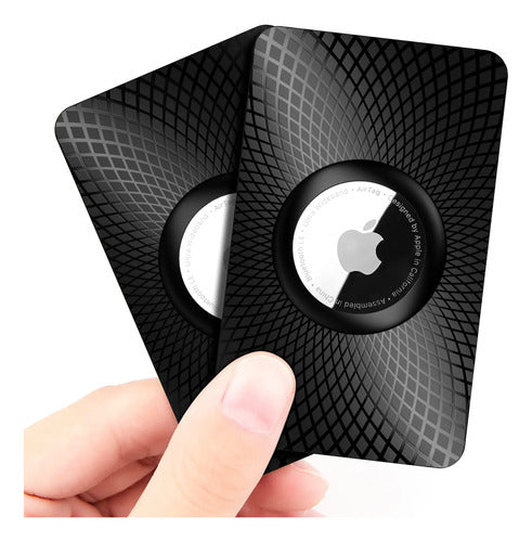 Paquete De Fundas Para Airtag De Apple Ultra-delgadas (x2) Negro