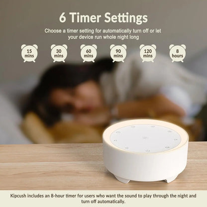 Máquina De Sonido Y Luz Nocturna Kipcush Para Adultos Y Bebe Blanco