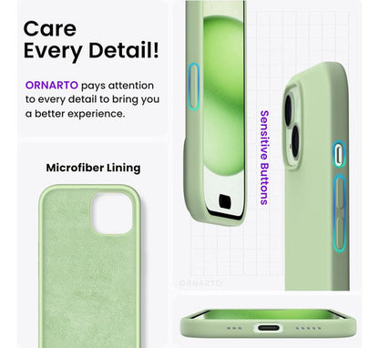 Funda De Silicona Para iPhone 15 Verde Lima